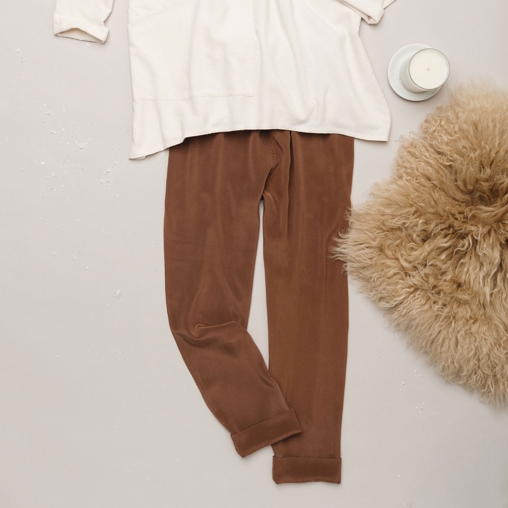 Elizabeth Suzann Tilda Pant in Moss Silk Crepe